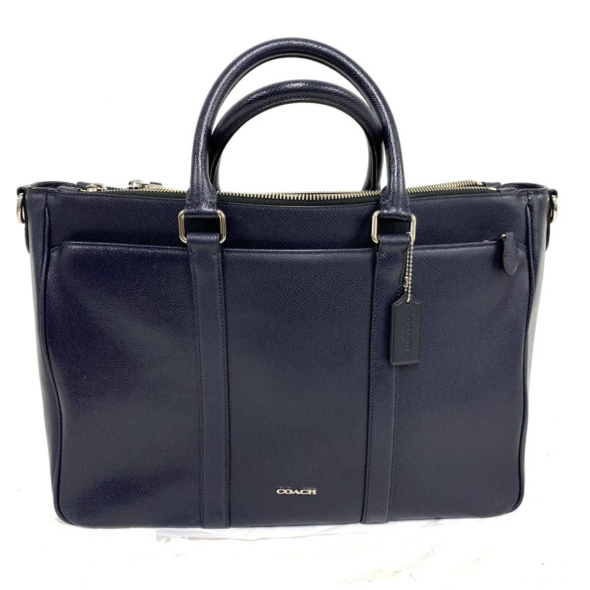 COACH コーチメンズ ビジネスバッグ ブリーフケース ネイビー系 現状品