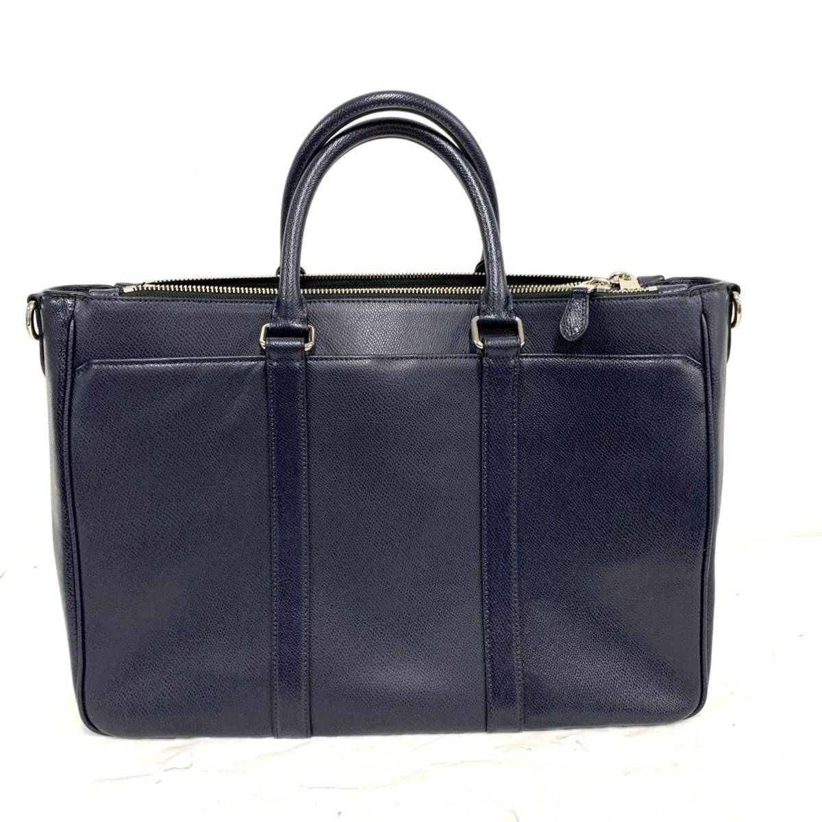 COACH コーチメンズ ビジネスバッグ ブリーフケース ネイビー系 現状品