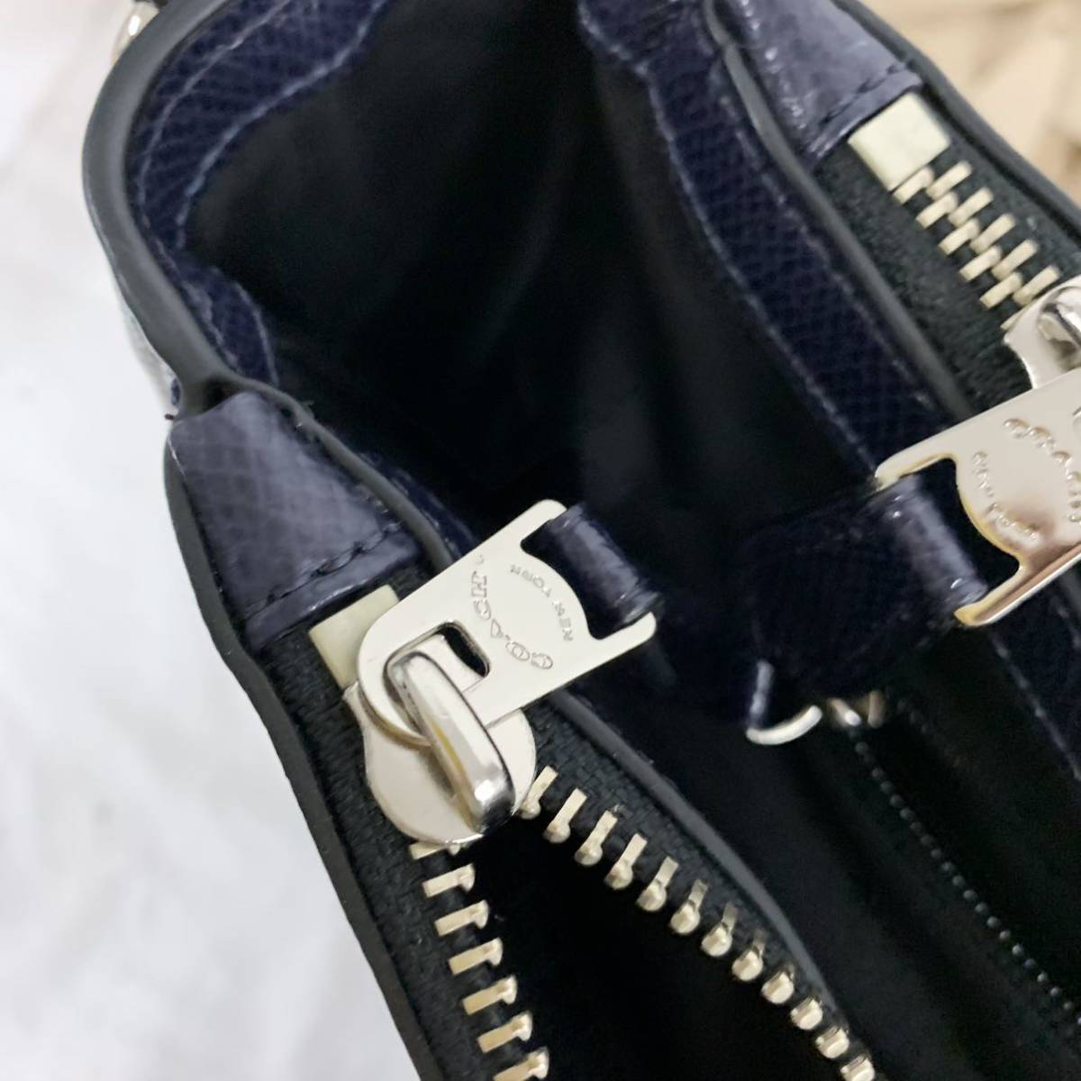 COACH コーチメンズ ビジネスバッグ ブリーフケース ネイビー系 現状品