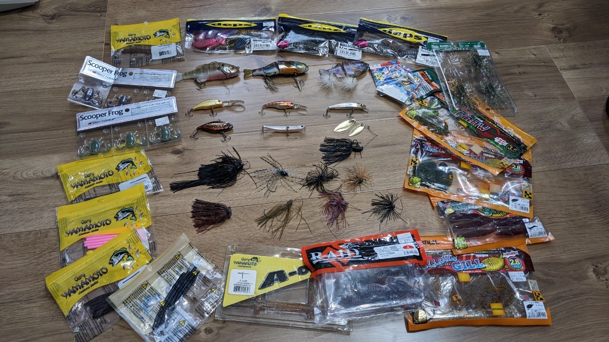 バス釣り　ルアーセット　ワームセット　osp deps レイドジャパン　ゲーリーヤマモト　ジャッカル　ボトムアップ　バンタム　シマノ