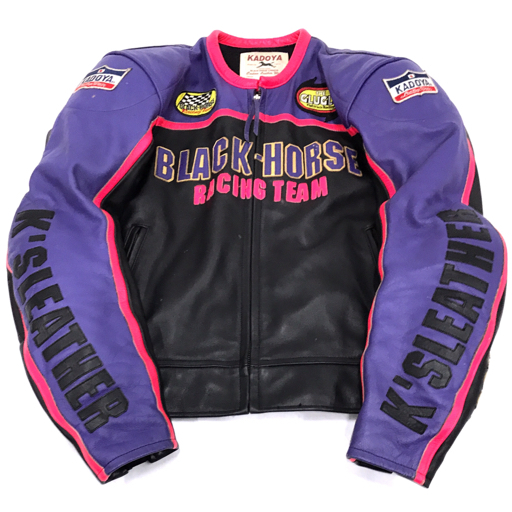 牛革KADOYA レザー ライダースジャケット 3L BLACK HORSE | ヤマダ