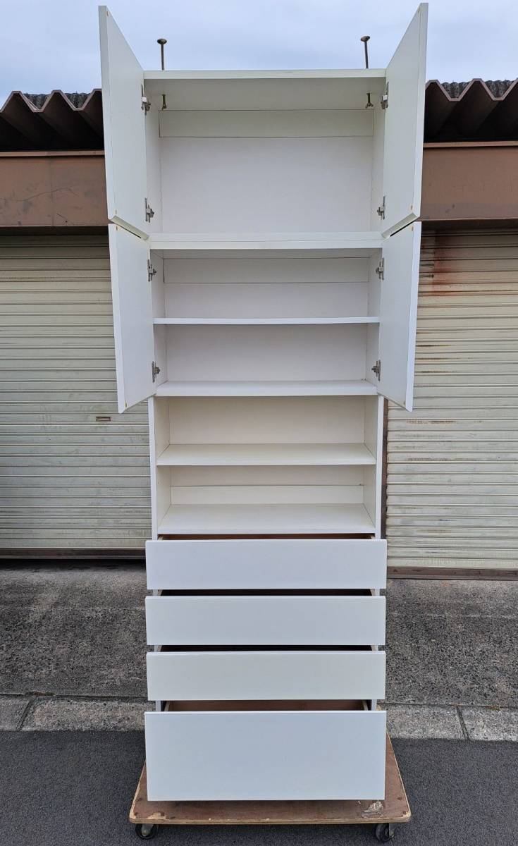 食器棚 70cm」の人気商品一覧 木製 大型 食器棚 収納棚 ホワイト 幅75cm