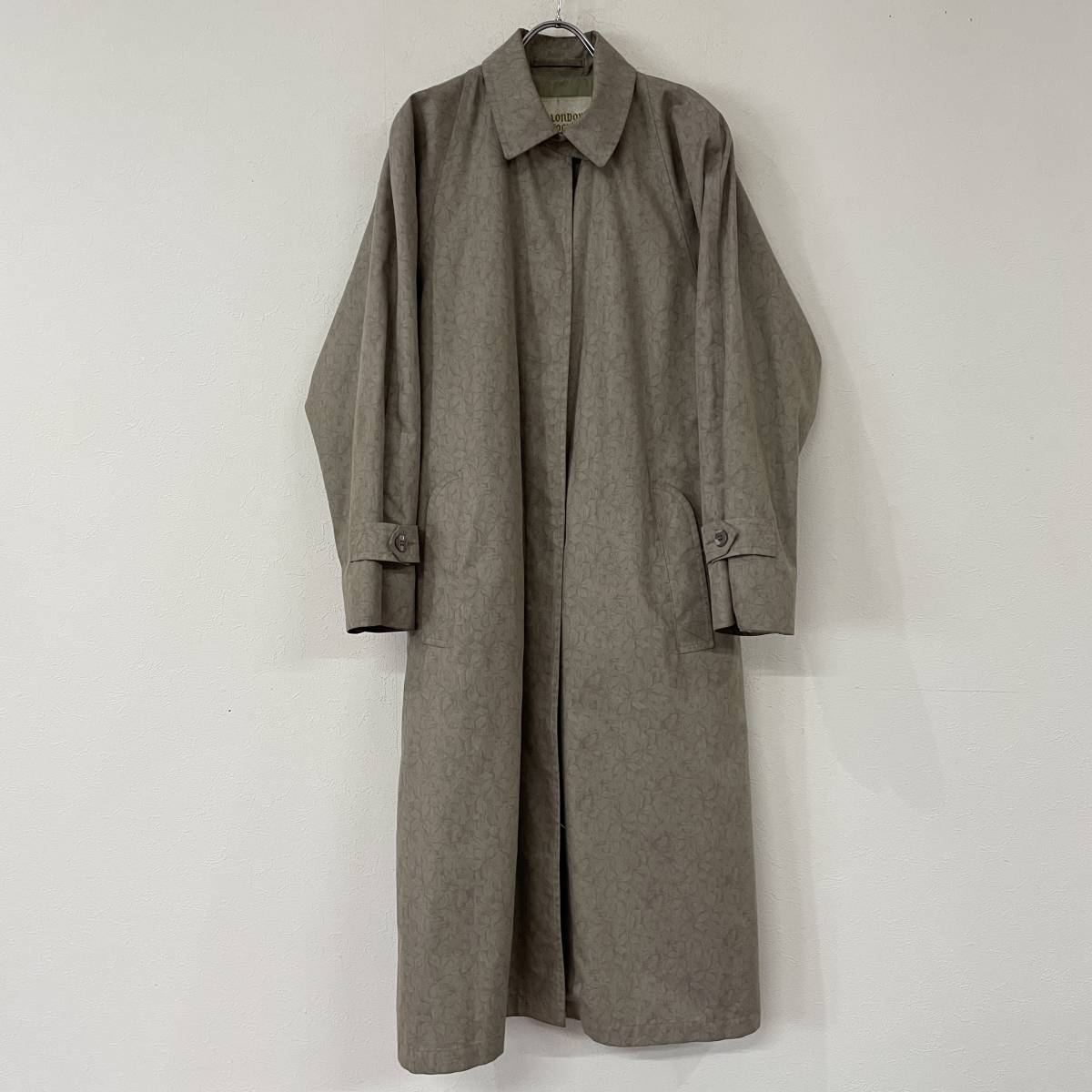 ビンテージ　London fog　ロンドンフォグ　ステンカラー　コート　総柄　花柄　230714