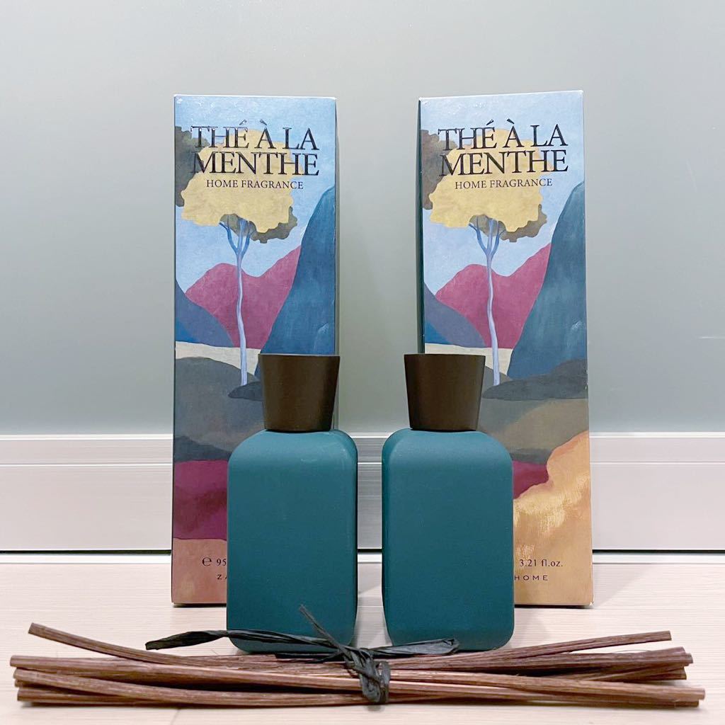 新品 セットZARA HOME ザラホーム TH LA MENTHE アロマ ディフューザー ルームフレグランス スティック リード ディフューザー 95ml