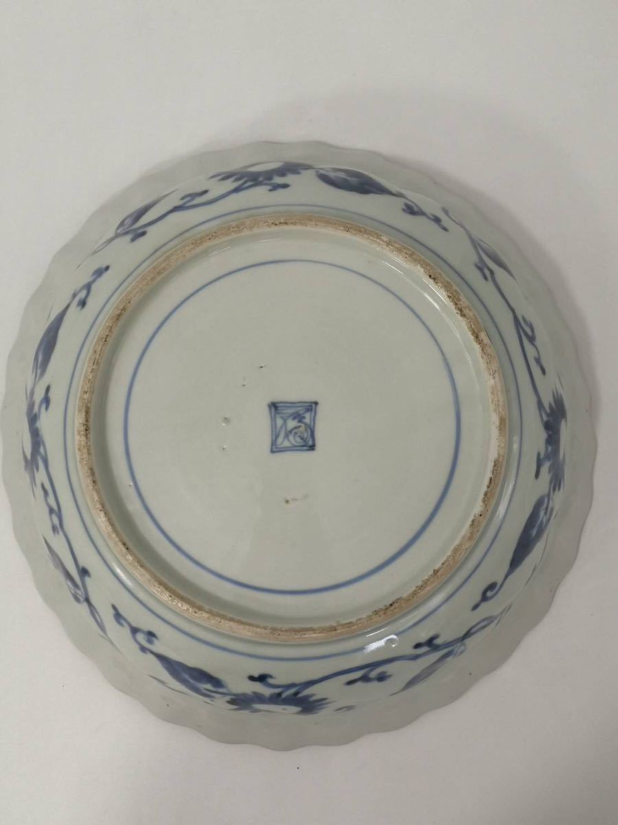 O 時代蔵出 花鳥紋 錦絵大鉢 径31.5cm 23062805 伊万里 赤絵 飾皿