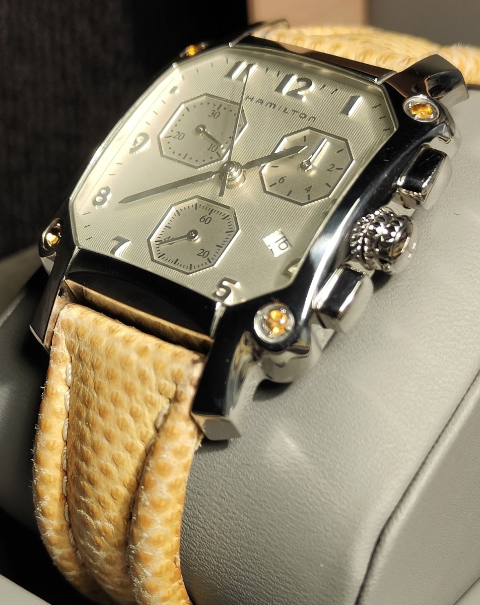 送料無料 希少 ストーン付き Hamilton LLOYD Quartz ハミルトン ロイド 