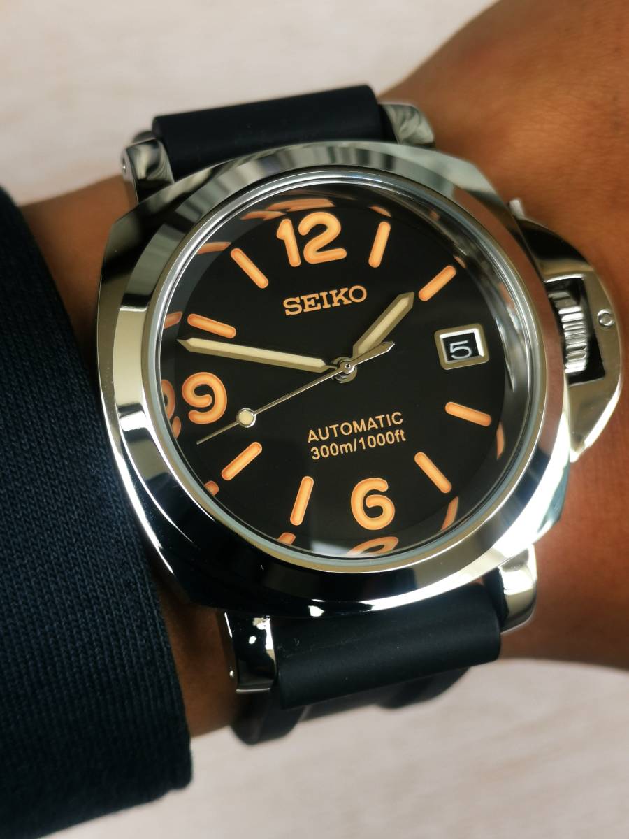 SEIKO MOD nh35 カスタム 自動巻 手巻き PANERAI mod ウォッチ 腕時計 