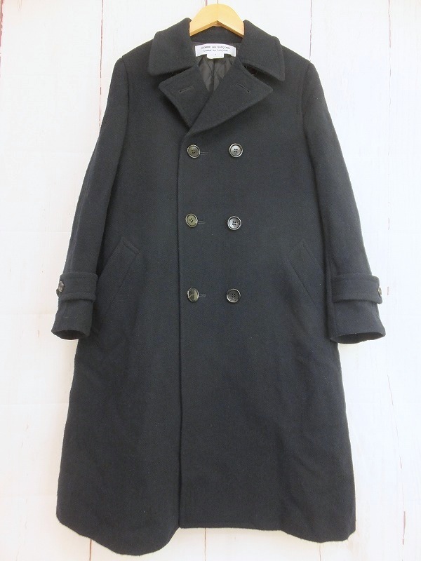 COMME des GARCONS COMME des GARCONS コムデギャルソン コムデギャルソン ウール中綿コート ネイビー 毛100% XS JH-J008 AD2011