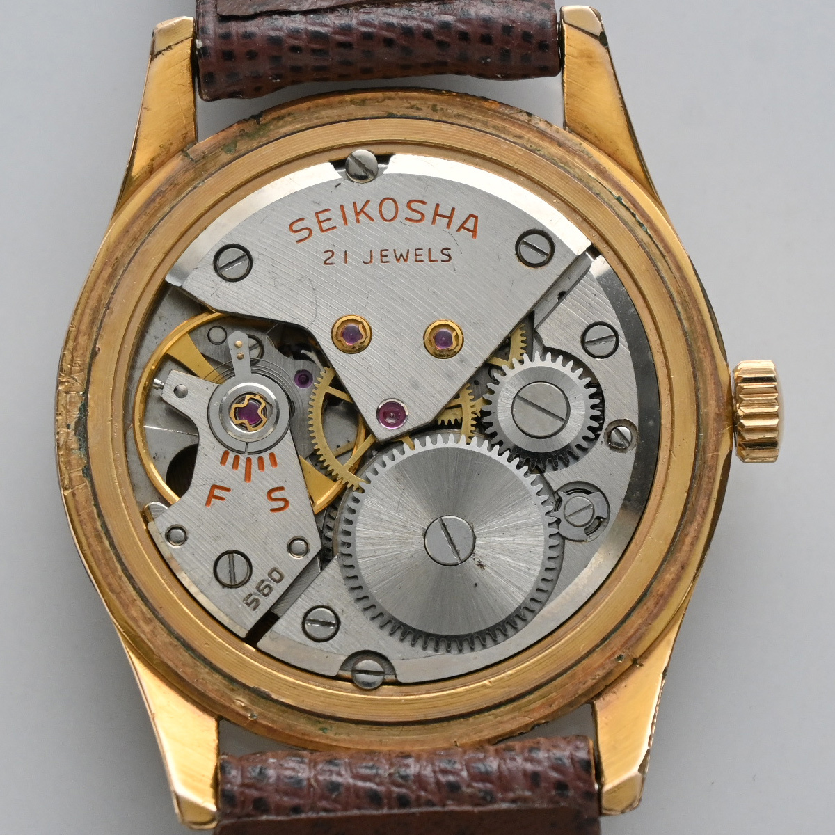 稼動品】 セイコー クラウン 手巻 21石 全数字文字盤 Seiko Crown 