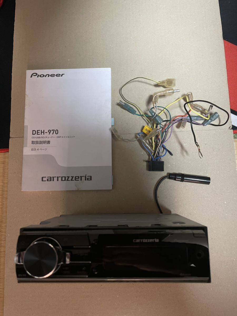 カロッツェリア　carrozzeria　DSPメインユニット　DEH-970　CD/Bluetooth/USB/SD/チューナー　取説付き 美品