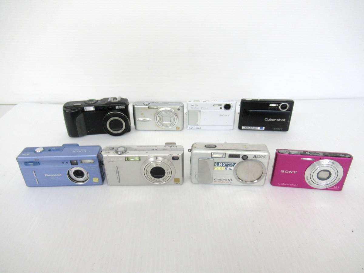 【Panasonic/RICOH/SONY】午⑥60//デジタルコンパクトカメラ8台まとめ/Cyber-shot DSC-T10/他7台