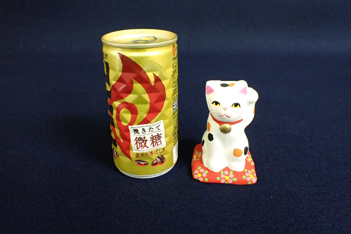  ★071315　津屋崎人形　原田半蔵　招き猫 土人形 置物 飾り物 縁起物 オブジェ　★