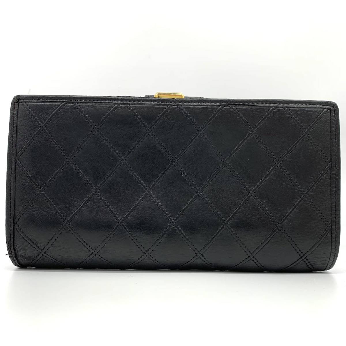 シャネル CHANEL ビコローレ ラムスキン マトラッセ ココマーク - W