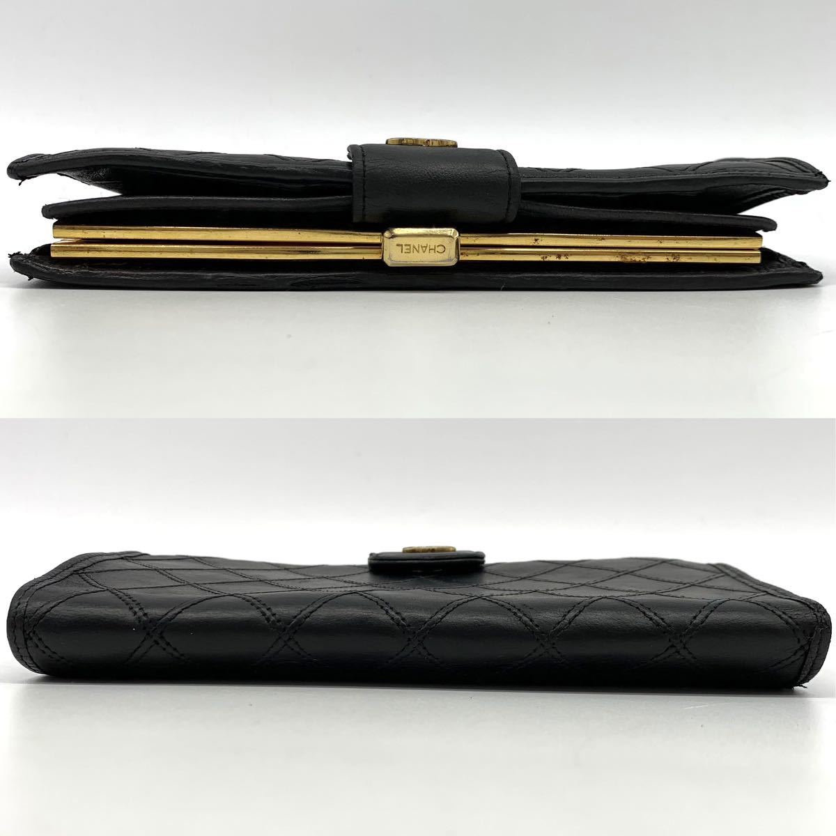 シャネル CHANEL ビコローレ ラムスキン マトラッセ ココマーク - W