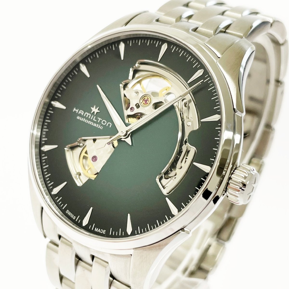 〇美品 ハミルトン QZ H384110 ジャズマスター スモセコ グレー系文字