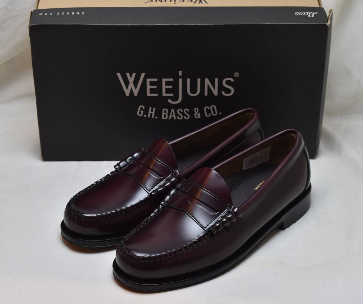 SALE!! G.H BASS　バス 定番ビーフロールローファー　BA11010　LARSON　ワインレザー　US7　25cm相当　未使用品