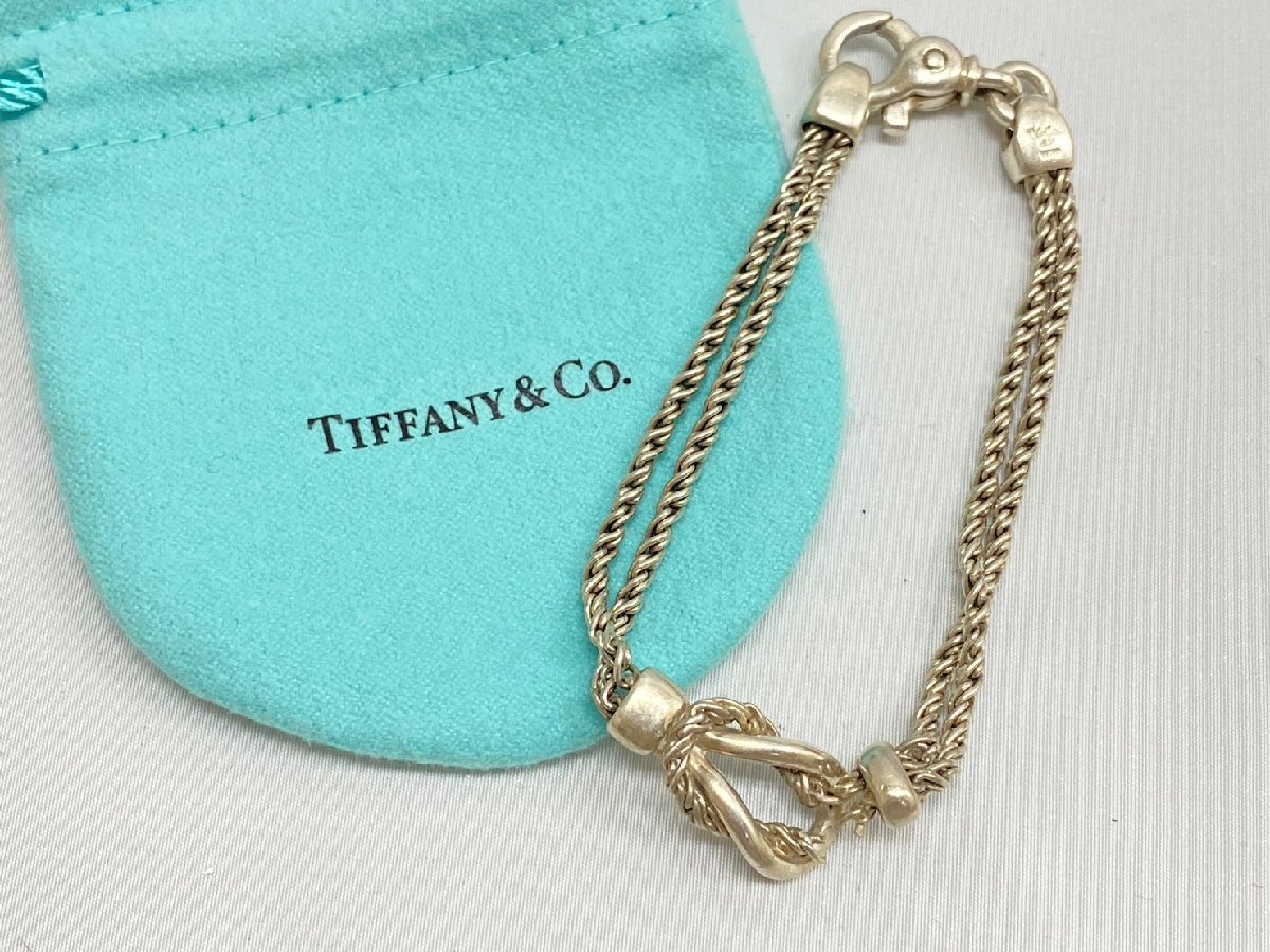 ◇◇TIFFANY＆Co. ティファニー ブレスレット ダブルロープ ノット SV925 シルバー アクセサリー 重量約17g◇◇