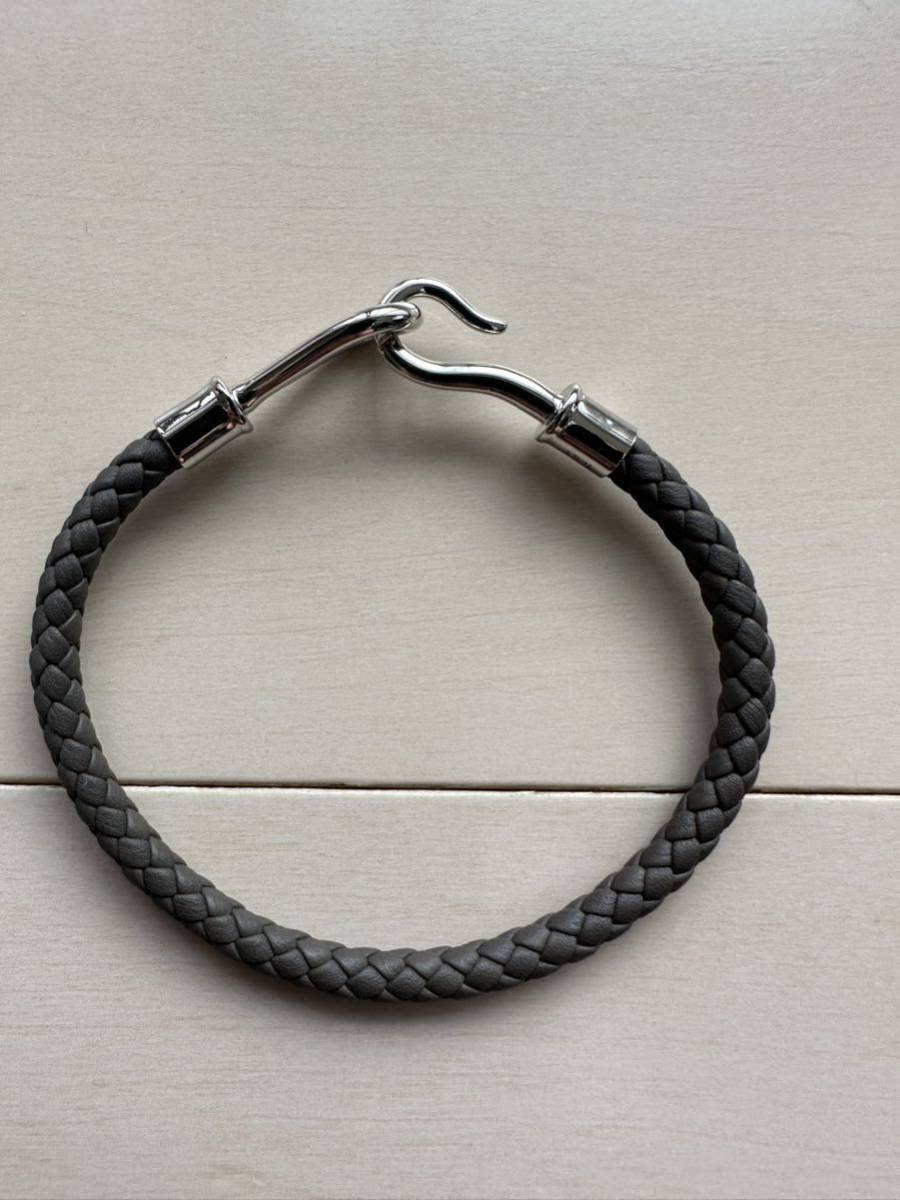 エルメス レザーブレスレット ジャンボH グリ エタン サイズ T6 Hermes 