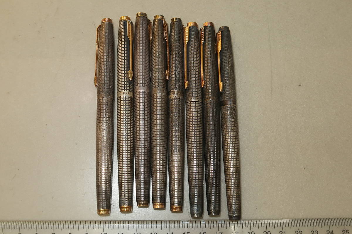 ▲▽1円～PARKER パーカー STERLING シルバー ペン先：585/14K 万年筆 まとめて 計8点△▼