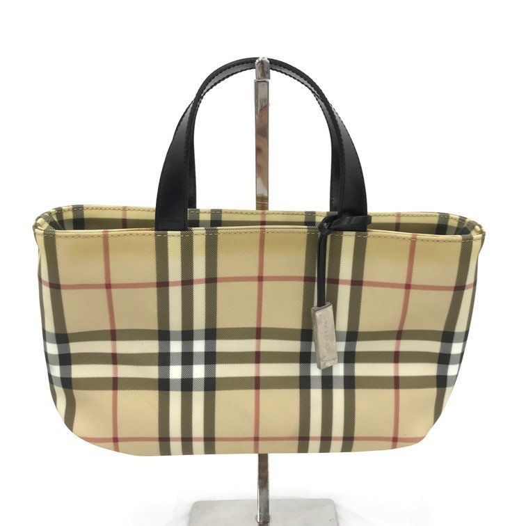 BGAP6014】BURBERRY バーバリー PVC ハンドバッグ ノバチェック