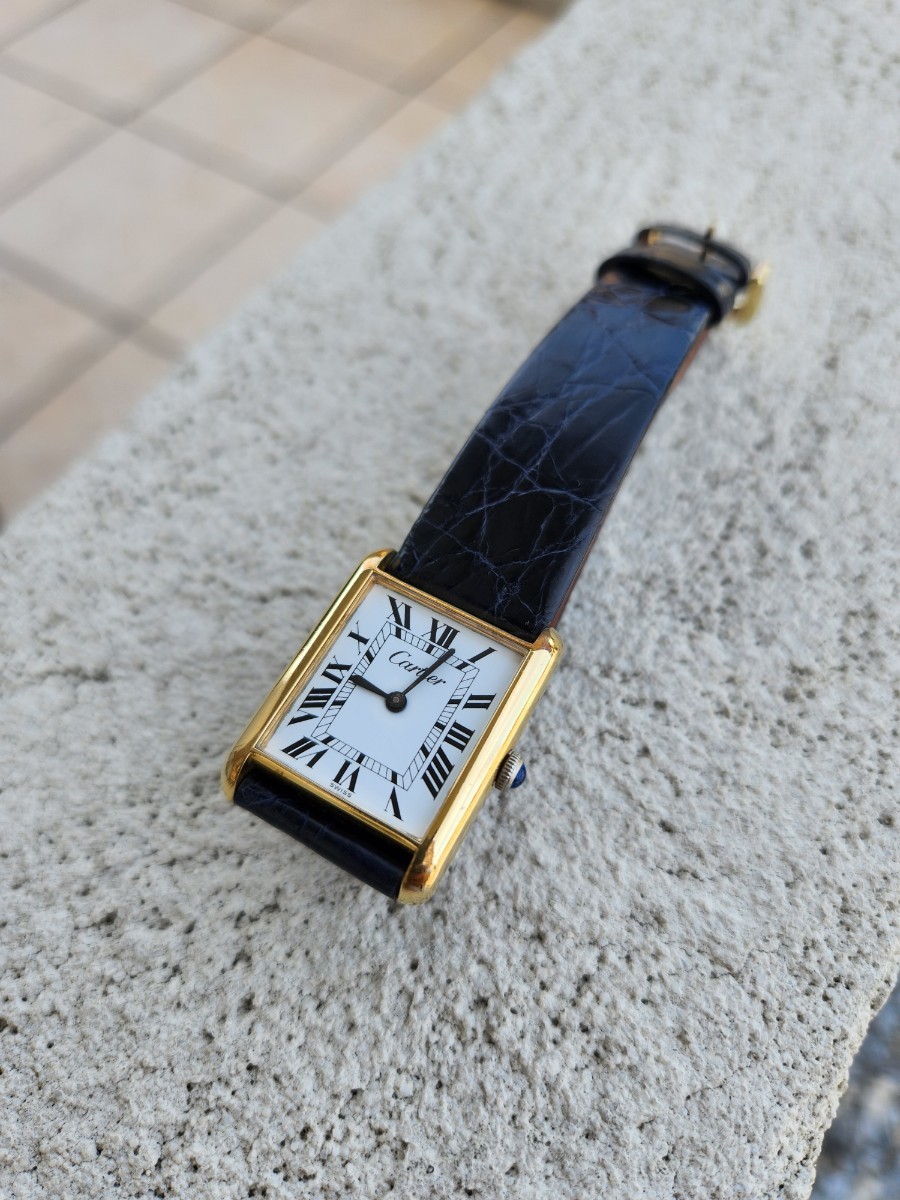 Cartier カルティエ プレマストタンクLM 手巻き OH済 ボーイズ 70年代 