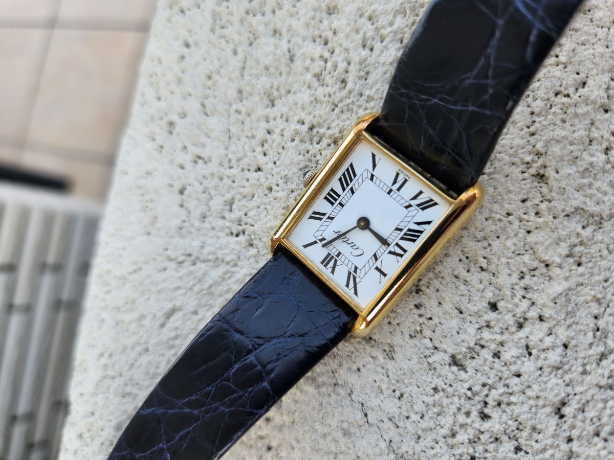 Cartier カルティエ プレマストタンクLM 手巻き OH済 ボーイズ 70年代 