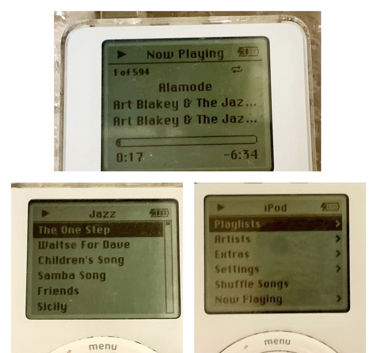 中古】Apple 初代 iPod M8541 ケーブル・充電器アダプター セット 