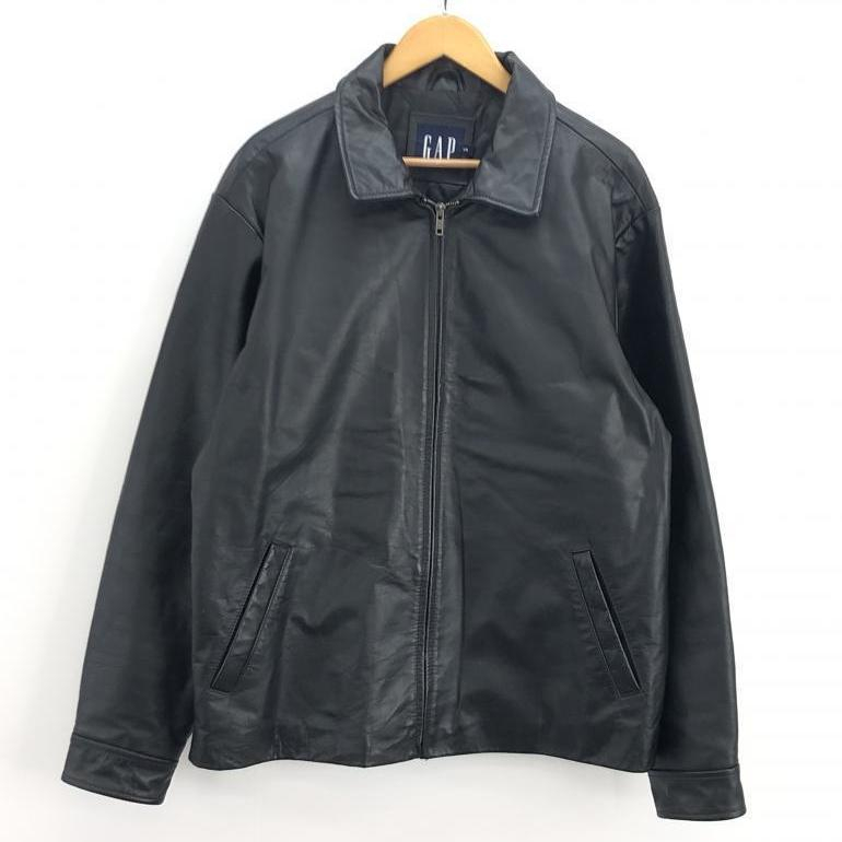 【中古】GAP 90s レザージャケット L ブラック ギャップ 牛革[249112007872]