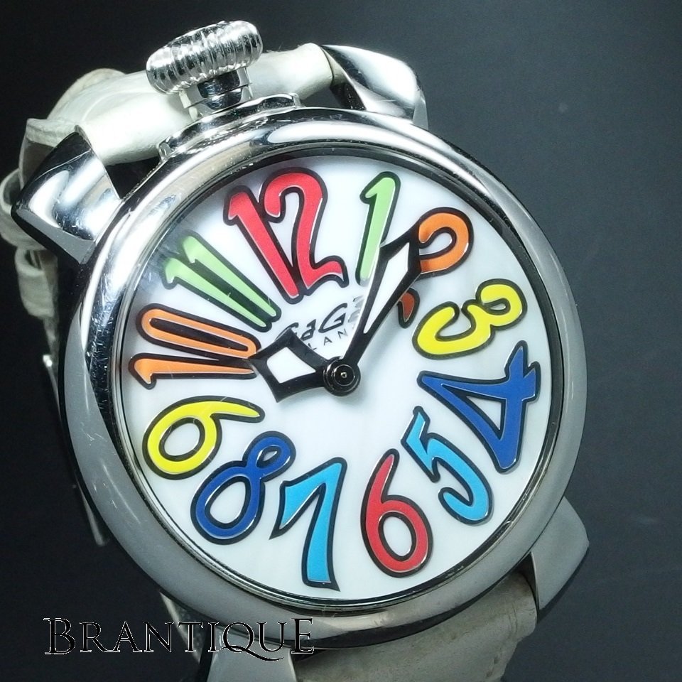 電池交換済み】GaGa MILANO ガガミラノ MANUALE40 マニュアーレ40 SS