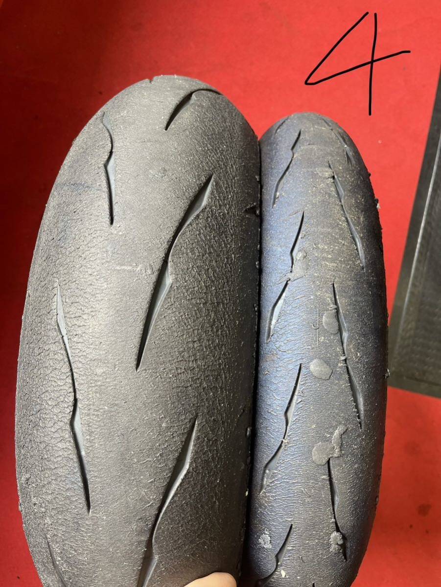 k*u様 BATTLAX RACING R11 中古前後セット③ ブリヂストン BATTLAX RACING 中古タイヤ前後セット 前後セット r11の