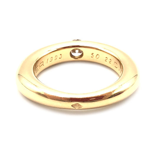 カルティエ エリプスリング 1Pダイヤ 0.25ct #50 K18YG イエロー 