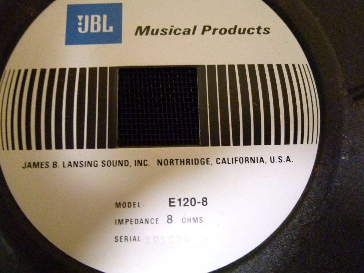 JBL E120-8 12インチ　美品 JBL E120-8 0 a Musical コーン型ワイドレンジ