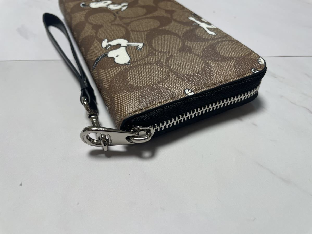 116 新品未使用！ 1円 COACH スヌーピー シグネチャー 長財布