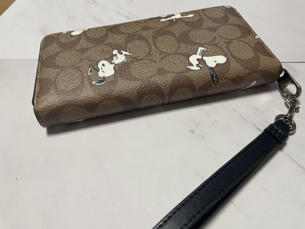 116 新品未使用！ 1円 COACH スヌーピー シグネチャー 長財布