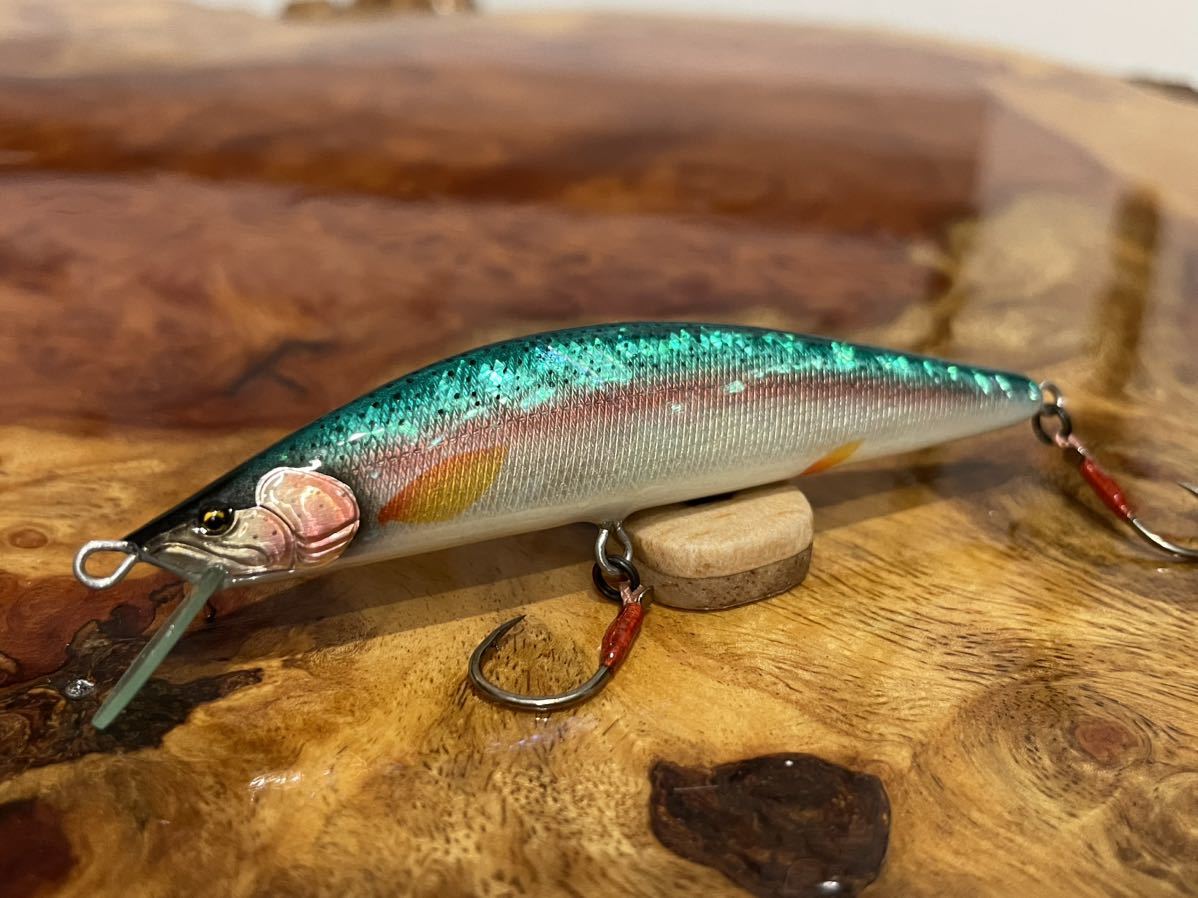 T.C.G Handmade Lures 80s No.20 ハンドメイドミノー アワビ貼り