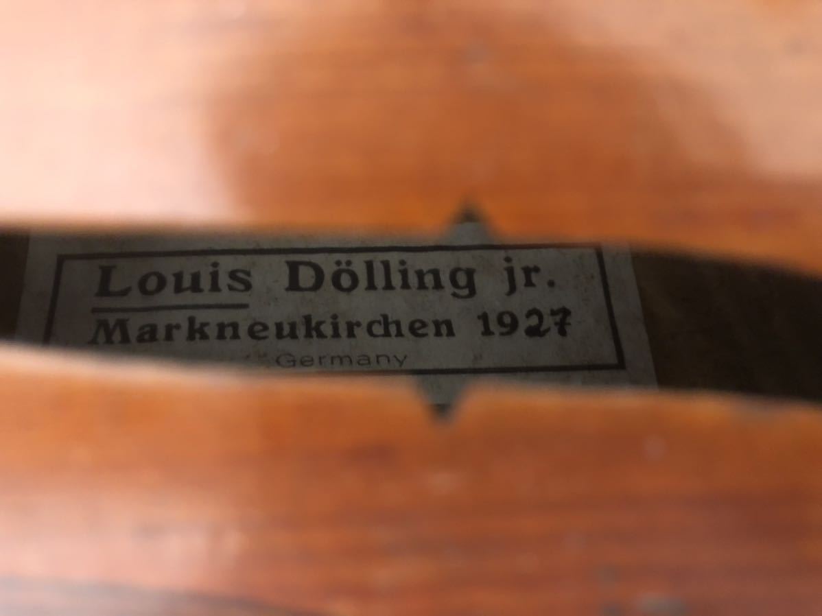 Markneukirchen violin by Louis Dölling, ドイツ オールド 4/4