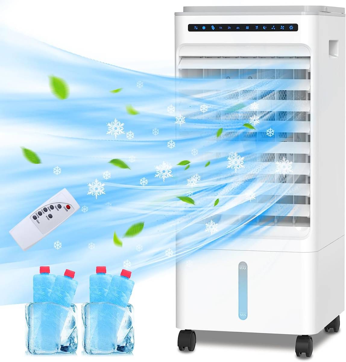 冷風扇 冷風機 冷風扇風機 強力 【上部給水式 ダブル水タンク】 5L大 