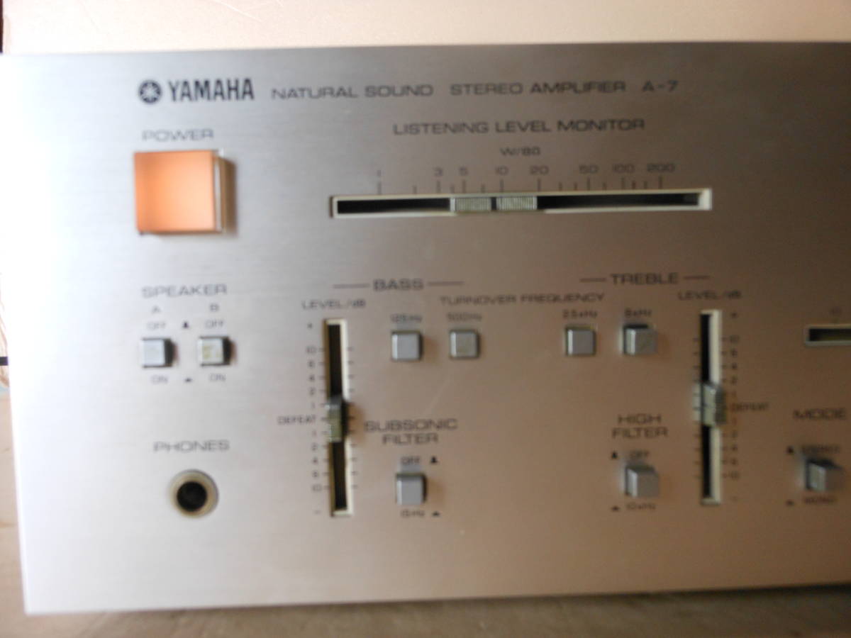 オーディオ機器 YAMAHA A-7 プリメインアンプ昭和レト 口音出しOK ヤマハ