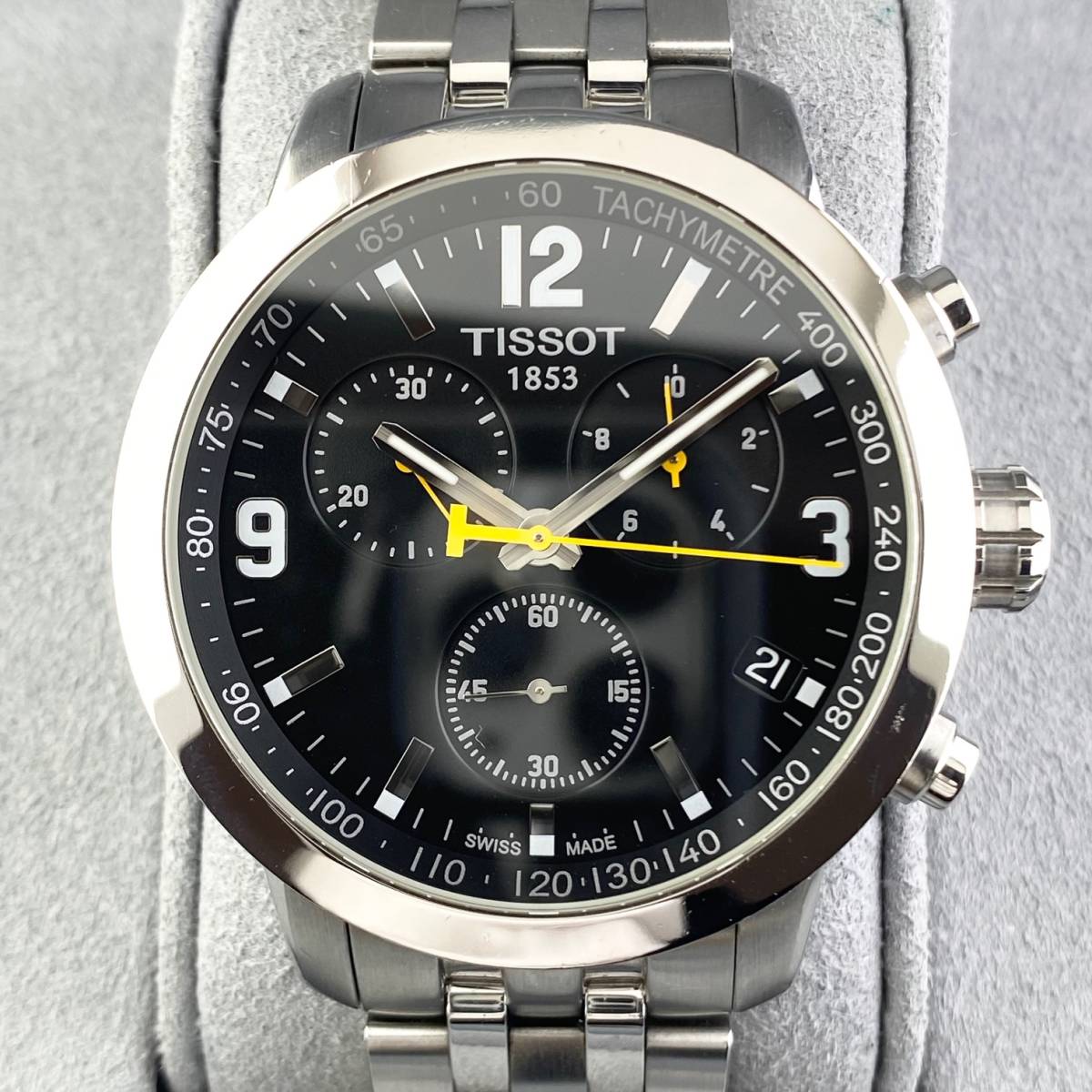 1円〜】TISSOT ティソ 腕時計 メンズ クロノグラフ T055417A ブラック