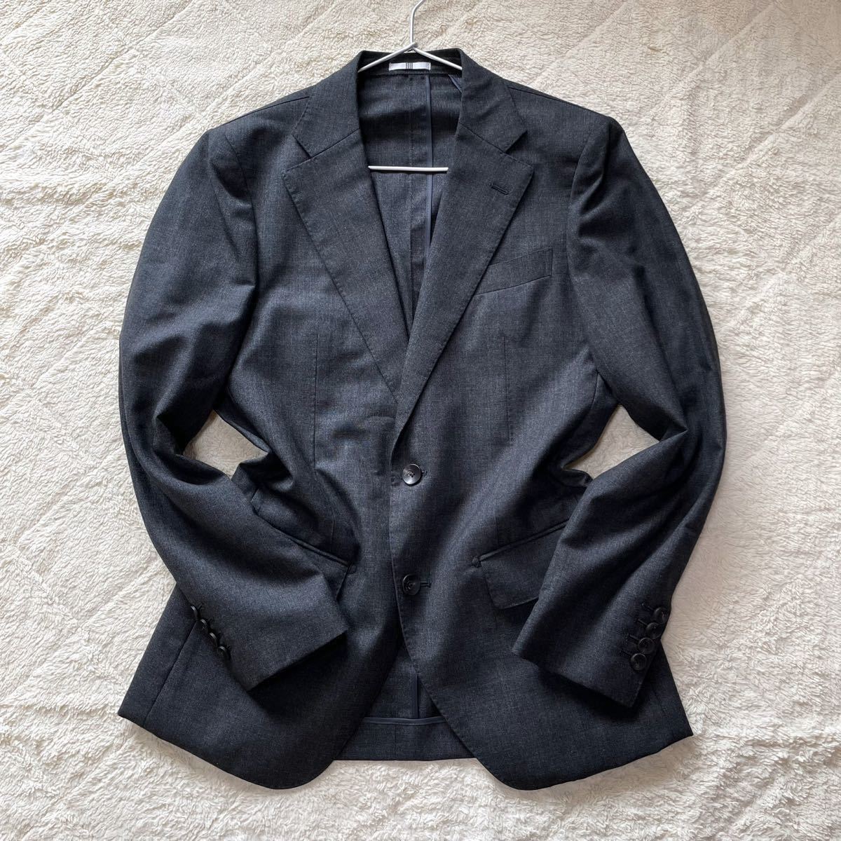 圧巻のダブルネーム 極美品】スーツセレクト 高級カノニコ生地