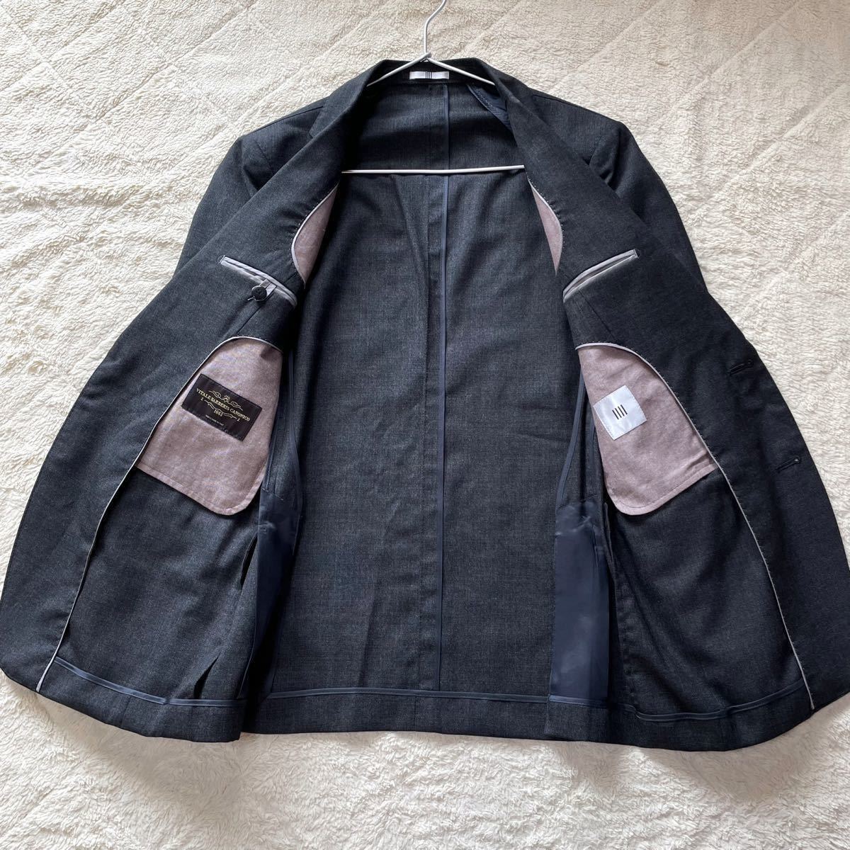 圧巻のダブルネーム 極美品】スーツセレクト 高級カノニコ生地