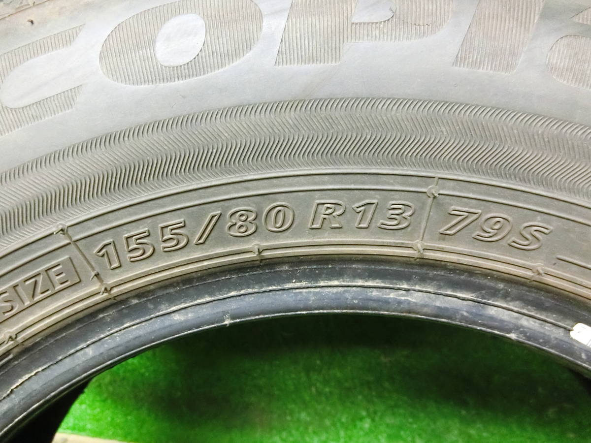 得価，高品質 【送料無料】★ 2022年製　バリ　9分山 ★ BS ECOPIA NH200C ★ 155/80R13 ★4本set★M383