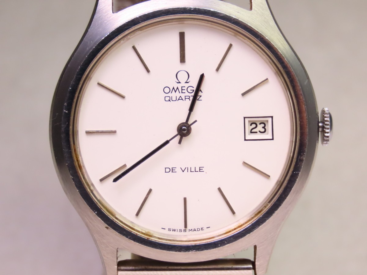 OMEGA De Ville クォーツ 腕時計 コンビカラー OMEGA オメガ デビル デイト BT ゴールド文字盤 SS コンビカラー 1449