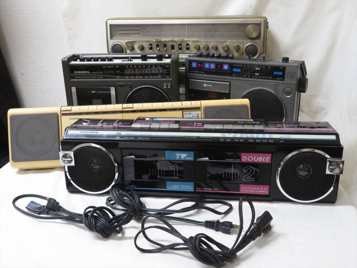 ◆◇National ナショナル RX-5500 TOSHIBA 東芝 RT-SW70 含む カセットレコーダー ダブルラジカセ 5点 まとめ ジャンク◇◆