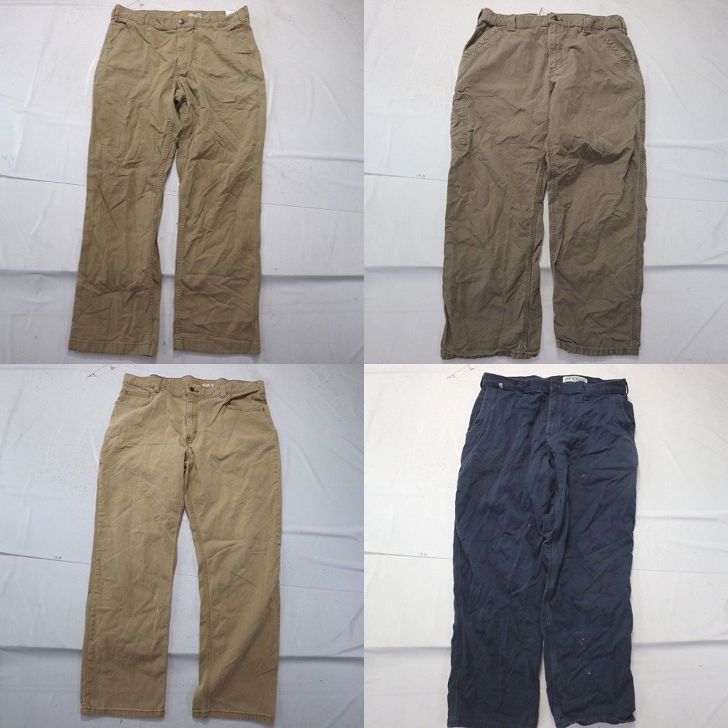 ◎カーハートコットンパンツ set ワーク系　シンプル 他 (メンズ38) 4枚セット まとめ売り 古着卸 1円スタート 最落なし MP0677