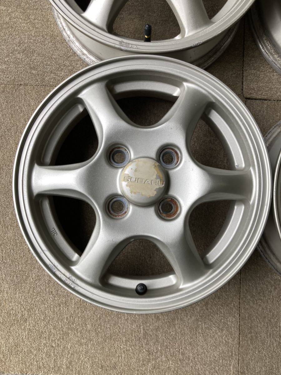 スバル プレオ 純正 13インチ アルミホイール13×4J 4穴 PCD100 +45 4本 