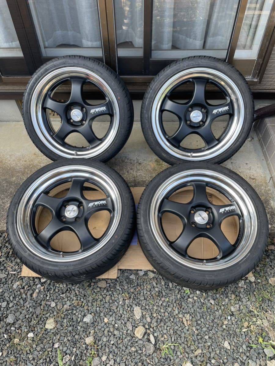 廃盤品】ワーク マイスターS1R 17インチ バリ溝タイヤ付き！4本セット 