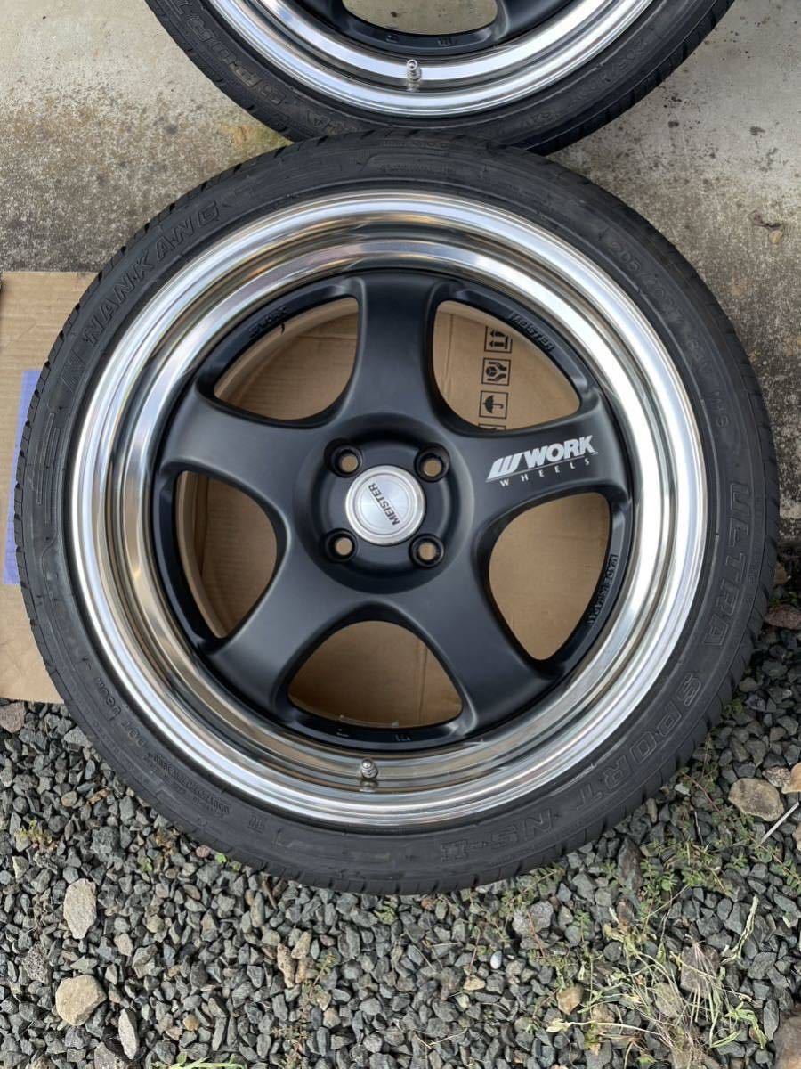 廃盤品】ワーク マイスターS1R 17インチ バリ溝タイヤ付き！4本セット 