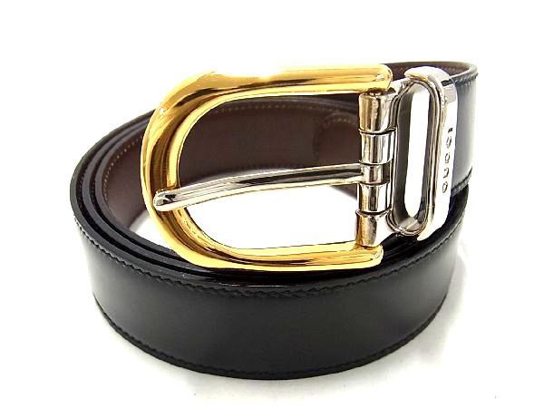1円 □新品□未使用□ GUCCI グッチ レザー ベルト ビジネス 紳士 表記