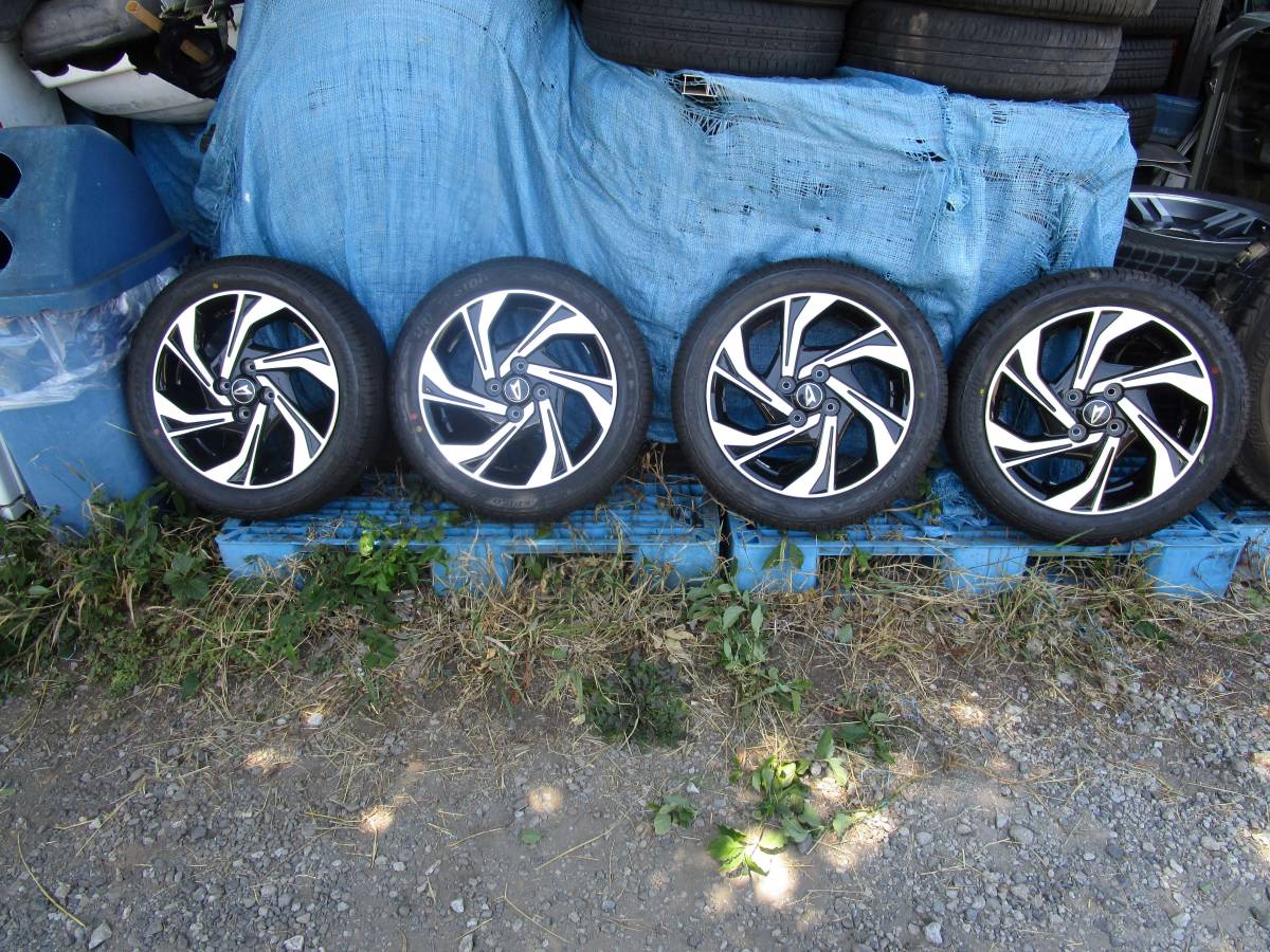 ダイハツ純正　タントカスタム　アルミ　165/55R15　4H100+45　4本　中古品 タント 165&frasl;55R15 カスタム タイヤとアルミホイール 15インチアルミタイヤホイール アルミ